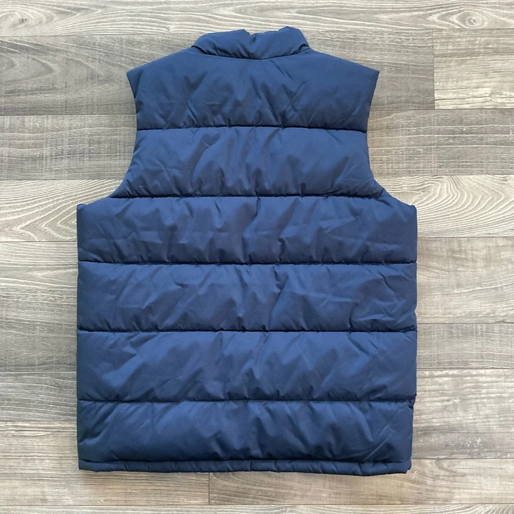 NWT Gap Puffer Vest Kids XL (12) Navy Blue Cold Control Water Resistant Full Zip